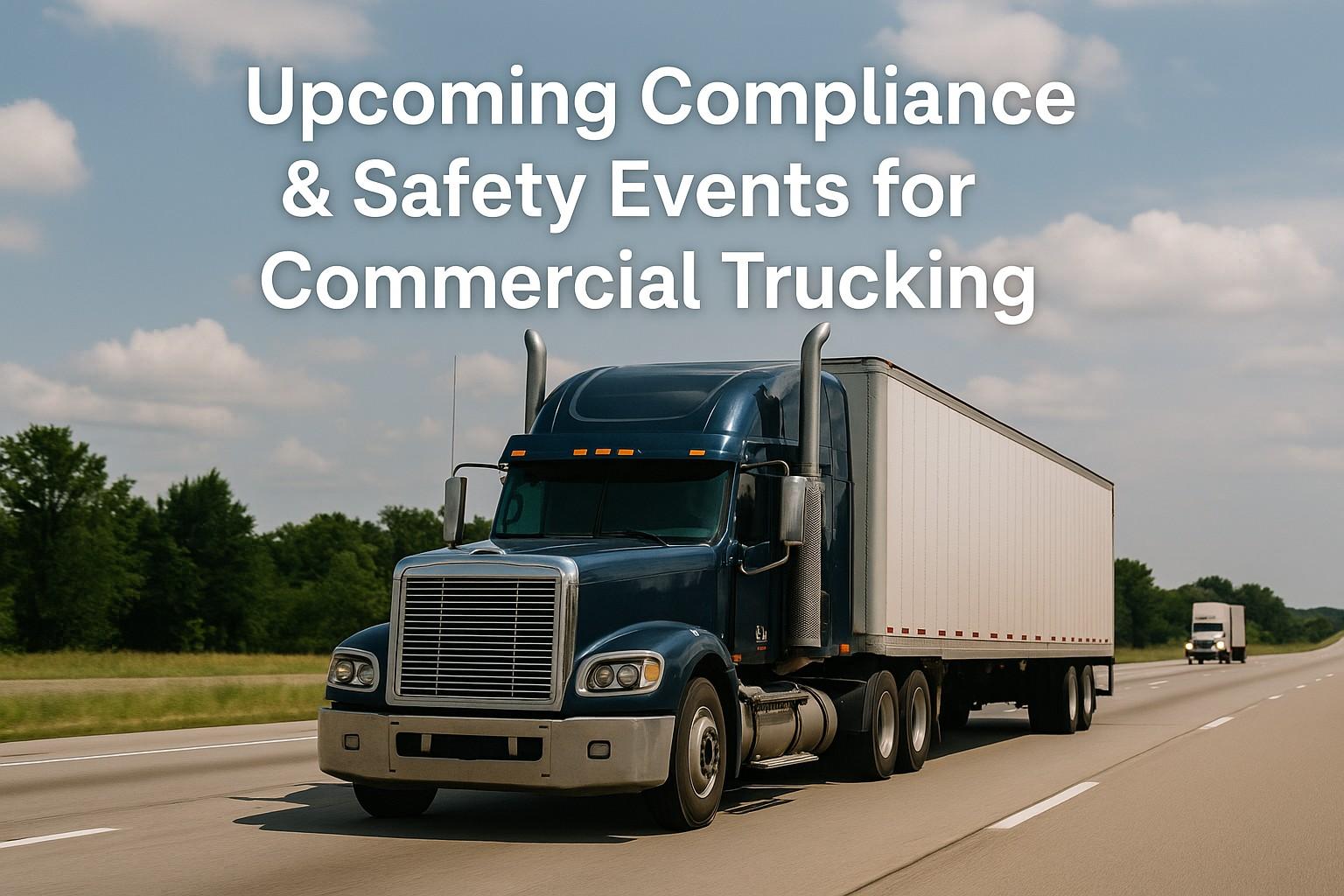 Upcoming Compliance & Safety Events for Commercial Trucking Image